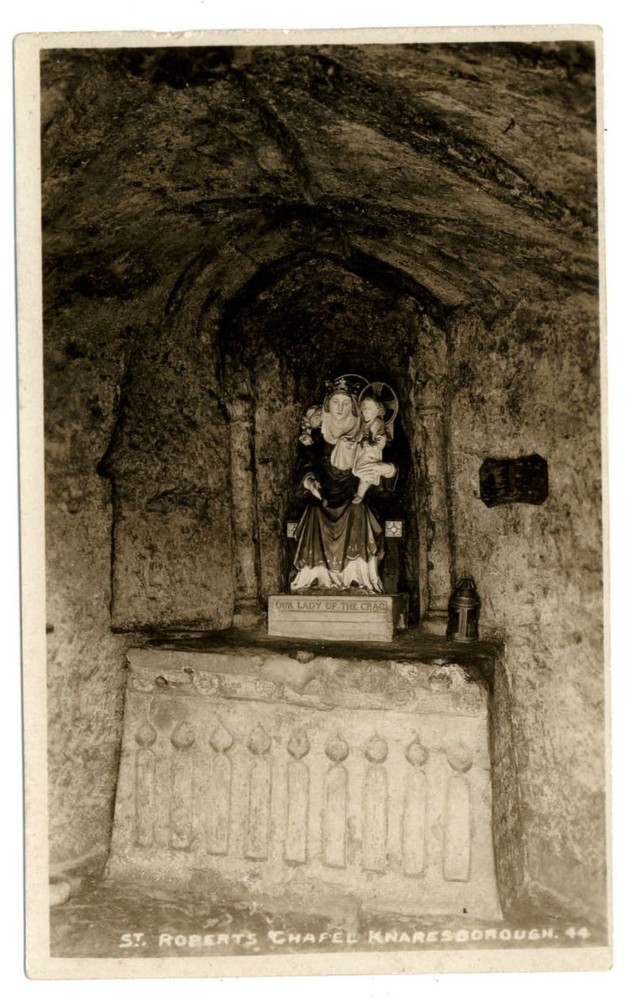 RPPC Knaresborough Harrogate Yorkshire Co England St Robert's Chapel Baby Jesus