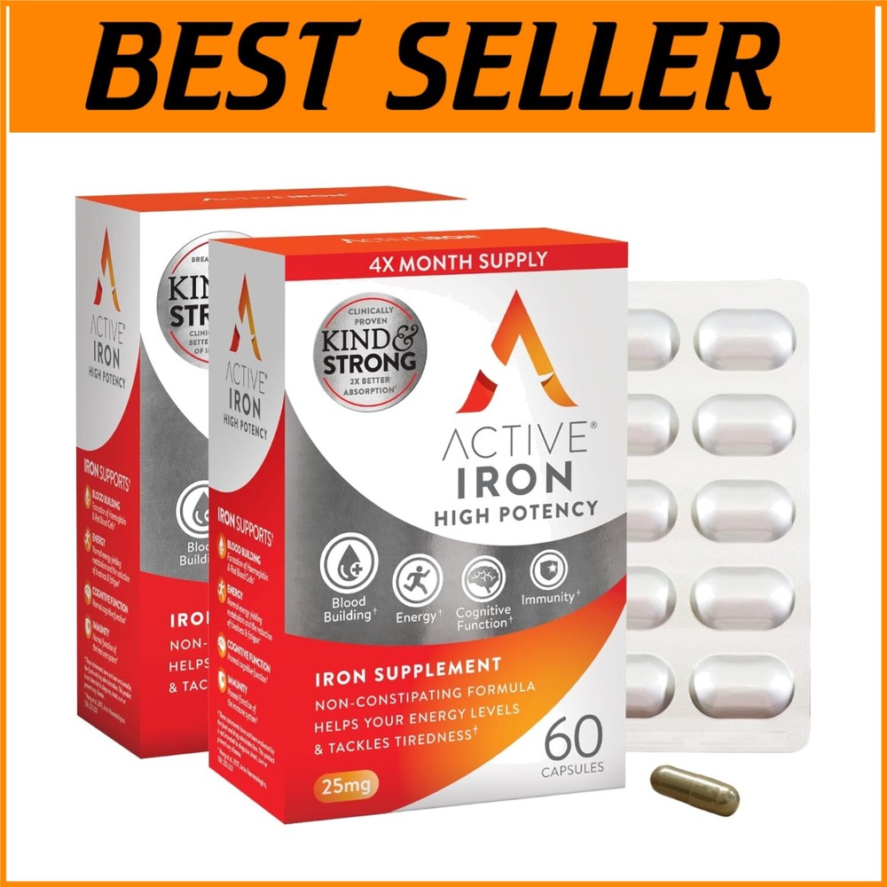Clinically Proven Active Iron for Energy & Immunity – 120 Capsules