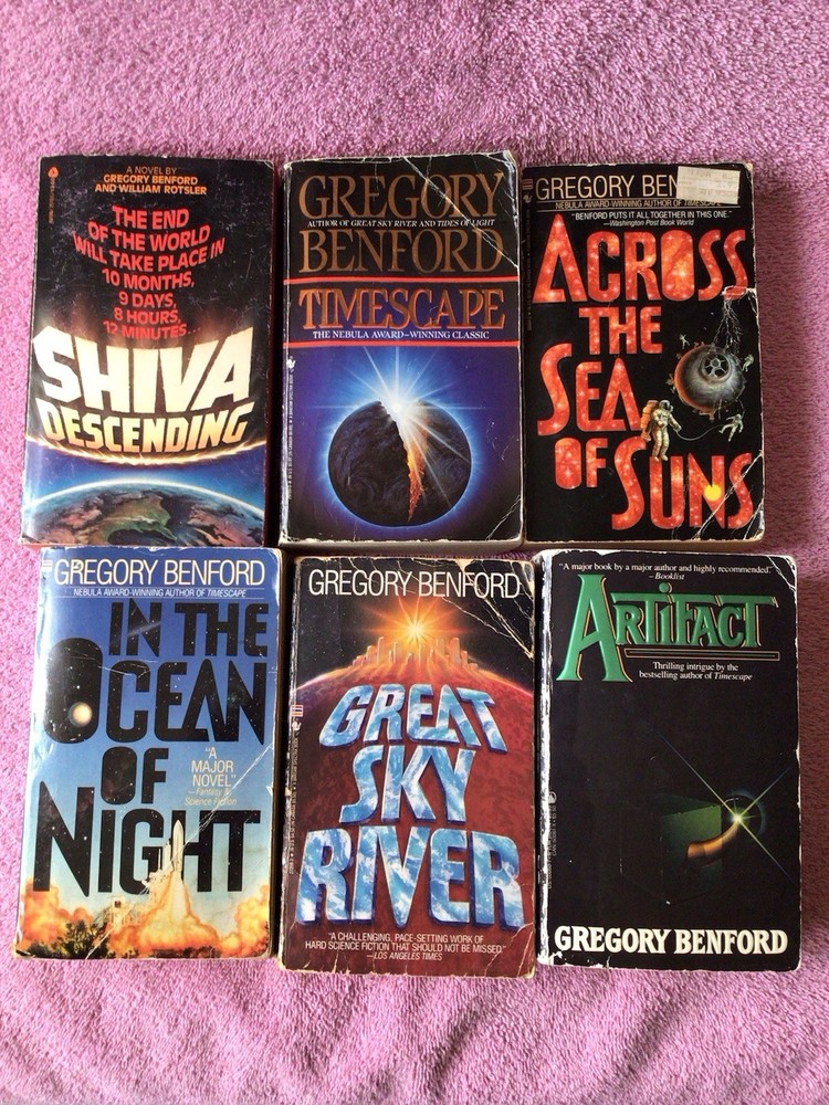 Gregory Benford PB Book Lot of 6 Sci-fi Timescape, Shiva Descending