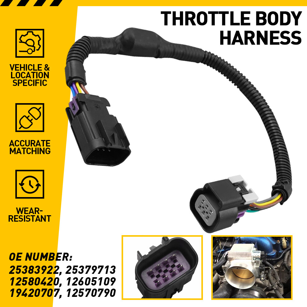 04-04 Chevy SSR 8 Pin to 6 Pin Throttle Body Adapter Harness OE 25383922