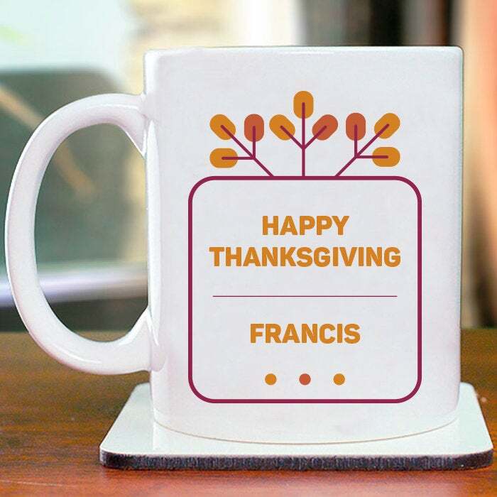Custom Thanksgiving Mug Gratitude Mug Engraved Name Coffee Mug Thank You Gift
