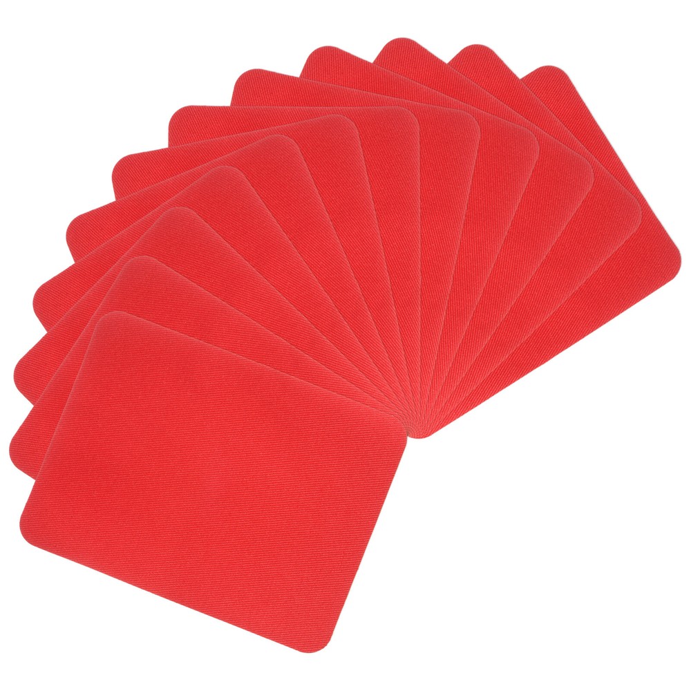 12Pcs 4.9 x 3.7 Iron-On Red Fabric Patches for Clothing Repair