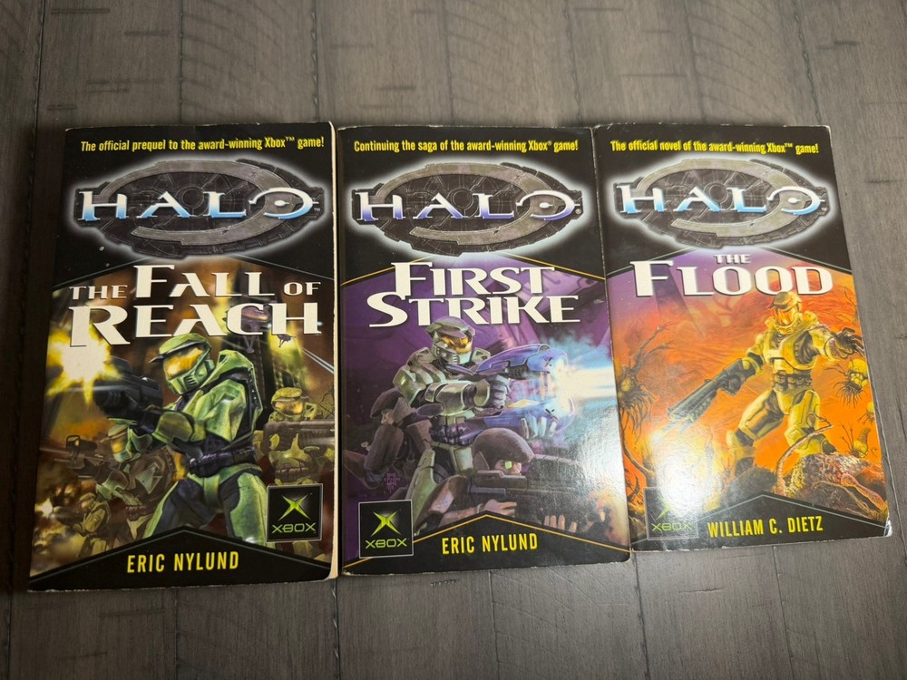 Halo Books 1-3 (The Flood; First Strike; The Fall of Reach) Low printings!