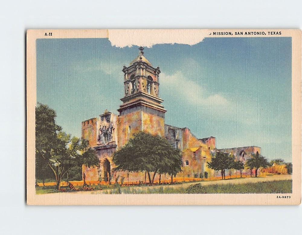 Postcard Mission San Jose Second Mission San Antonio Texas