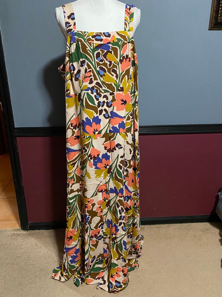 Sam And Jess Womens Plus Sleeveless Floral Maxi Dress 3X NWT