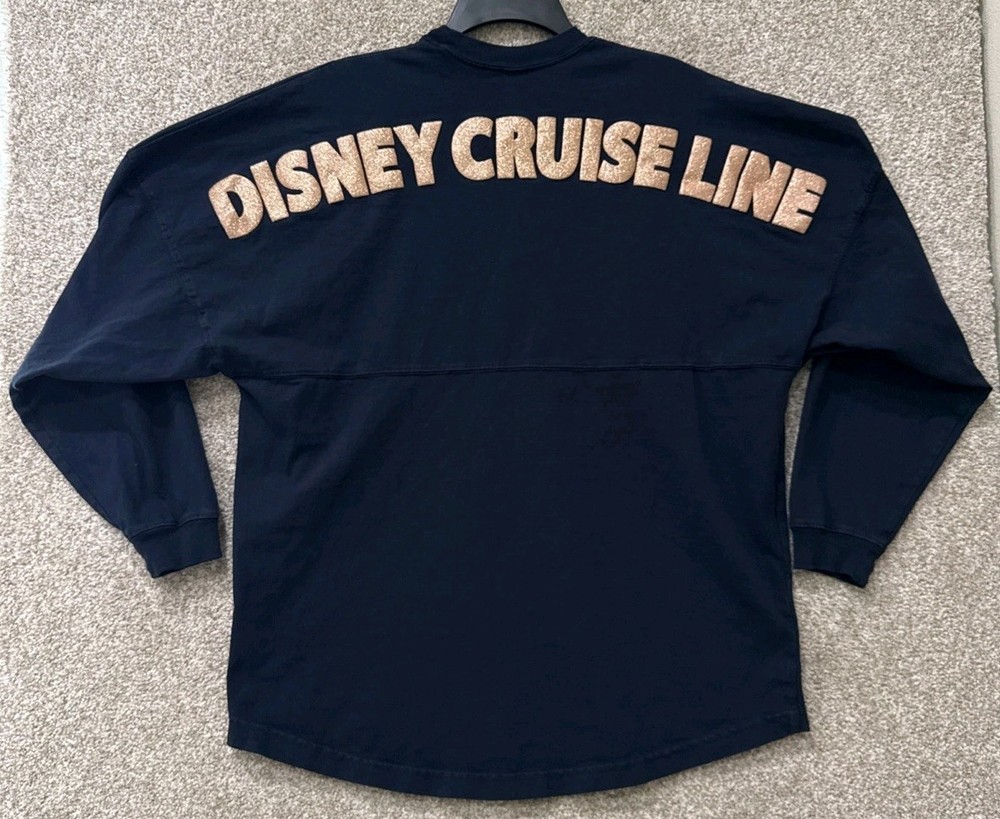 Walt Disney Cruise Line Spirit Jesey Adult Medium Navy Blue Long Sleeve T-Shirt