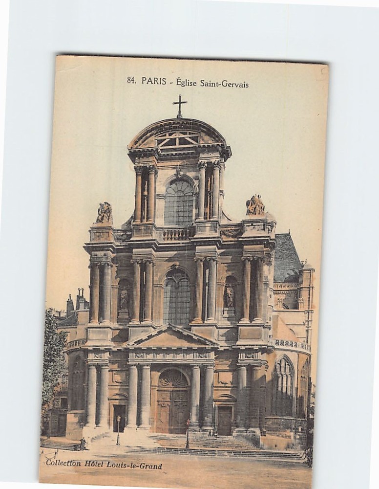 Postcard Church of Saint-Gervais-Saint-Protais Paris France