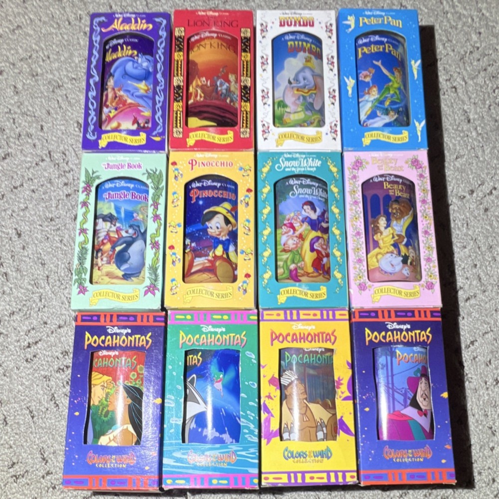 Walt Disney Collectors Series Cups Burger King 1994 set of 12