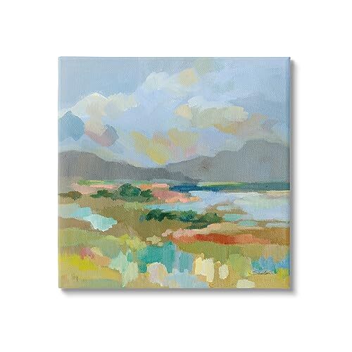 Silvia Vassileva Abstract Meadow Landscape Wall Art Canvas Design-image