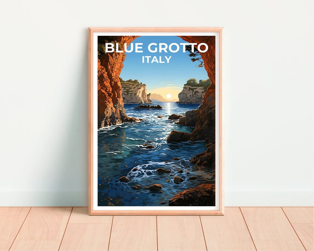 Blue Grotto Travel Poster Premium Quality Choose your Size