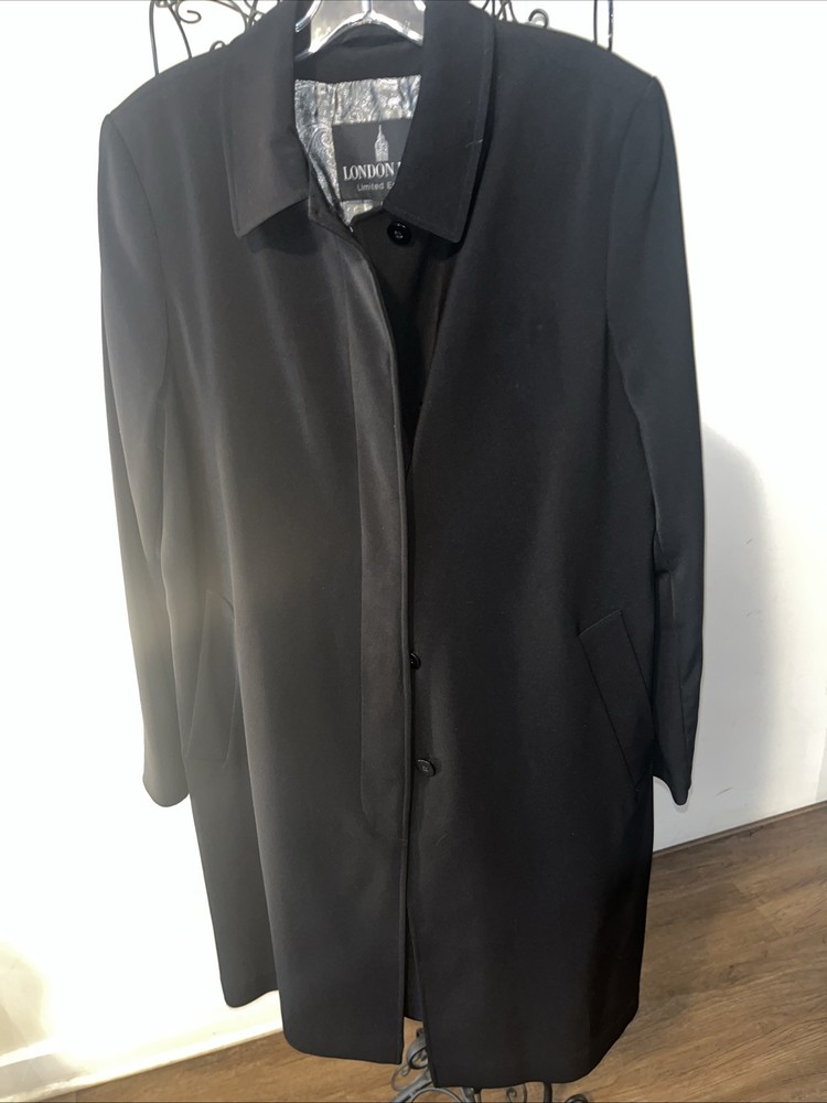 Limited Edition London Fog Black All-Weather Trench Coat for Men