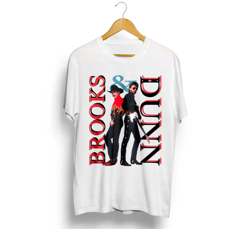 Brooks Dunn 90s Hard Workin Man White T-Shirt All Sizes AE22