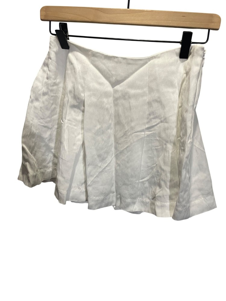 A New Day Womens Pleated Mini Skort White Size 0 Lightweight Fabric