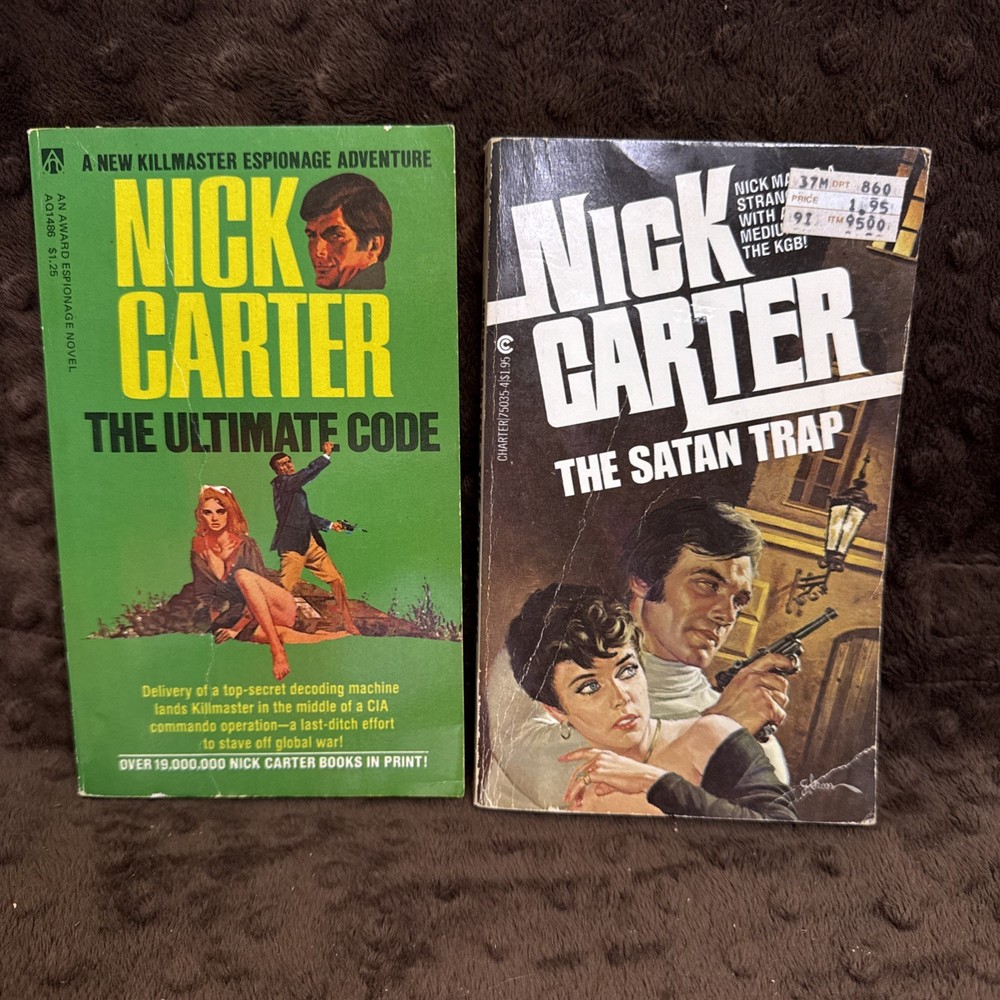 Nick Carter Killmaster Executioners Lot of 2 Vintage Spy Thriller Paperbacks