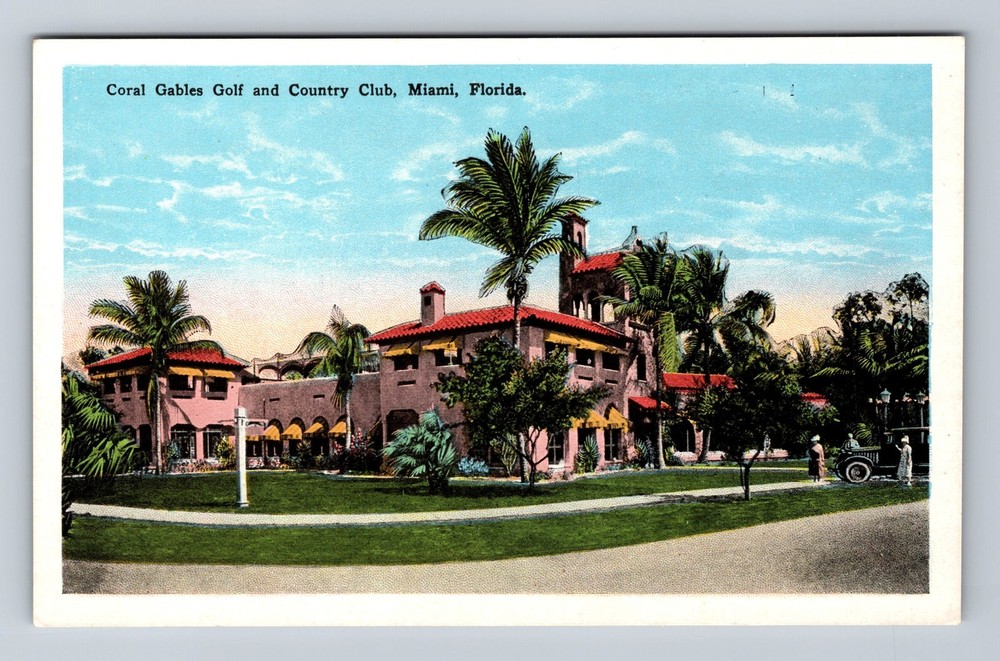 Miami FL-Florida, Coral Gables Golf & Country Club, Vintage Postcard