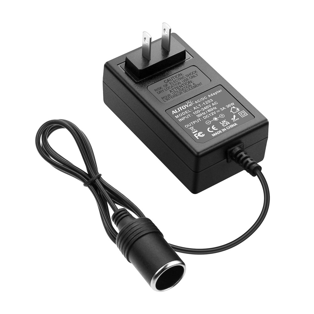 ALITOVE AC to DC Converter 110V 12V 3A Power Supply 3A, Black