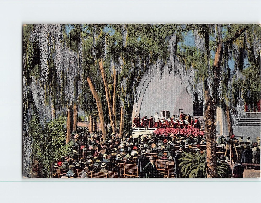 Postcard Daily band concert at Williams Park St Petersburg Florida