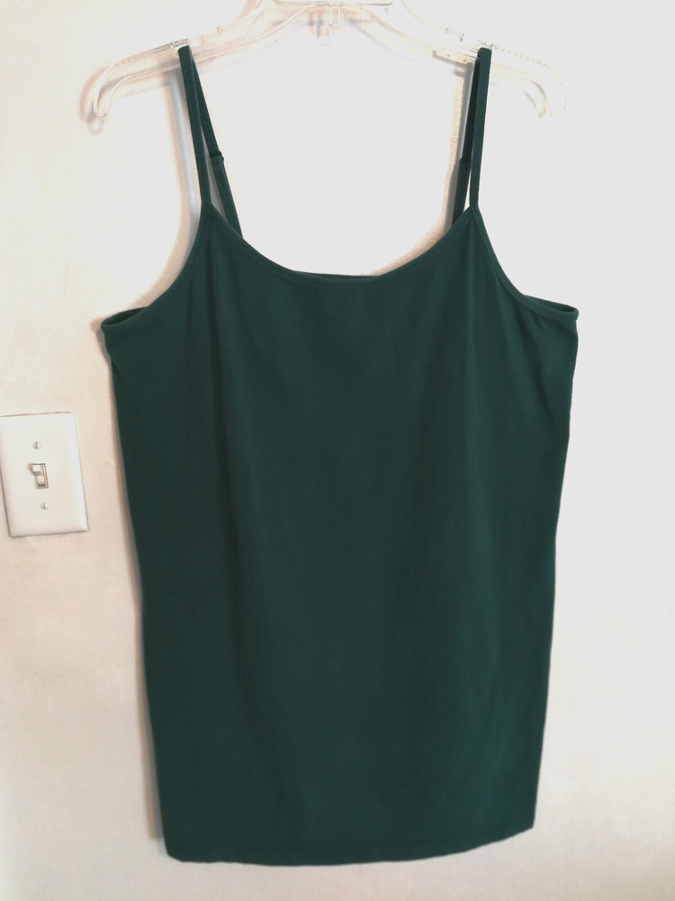 Torrid Womens Tank Top 3 Plus 3X Green Tunic Sleeveless Blouse Shirt Casual