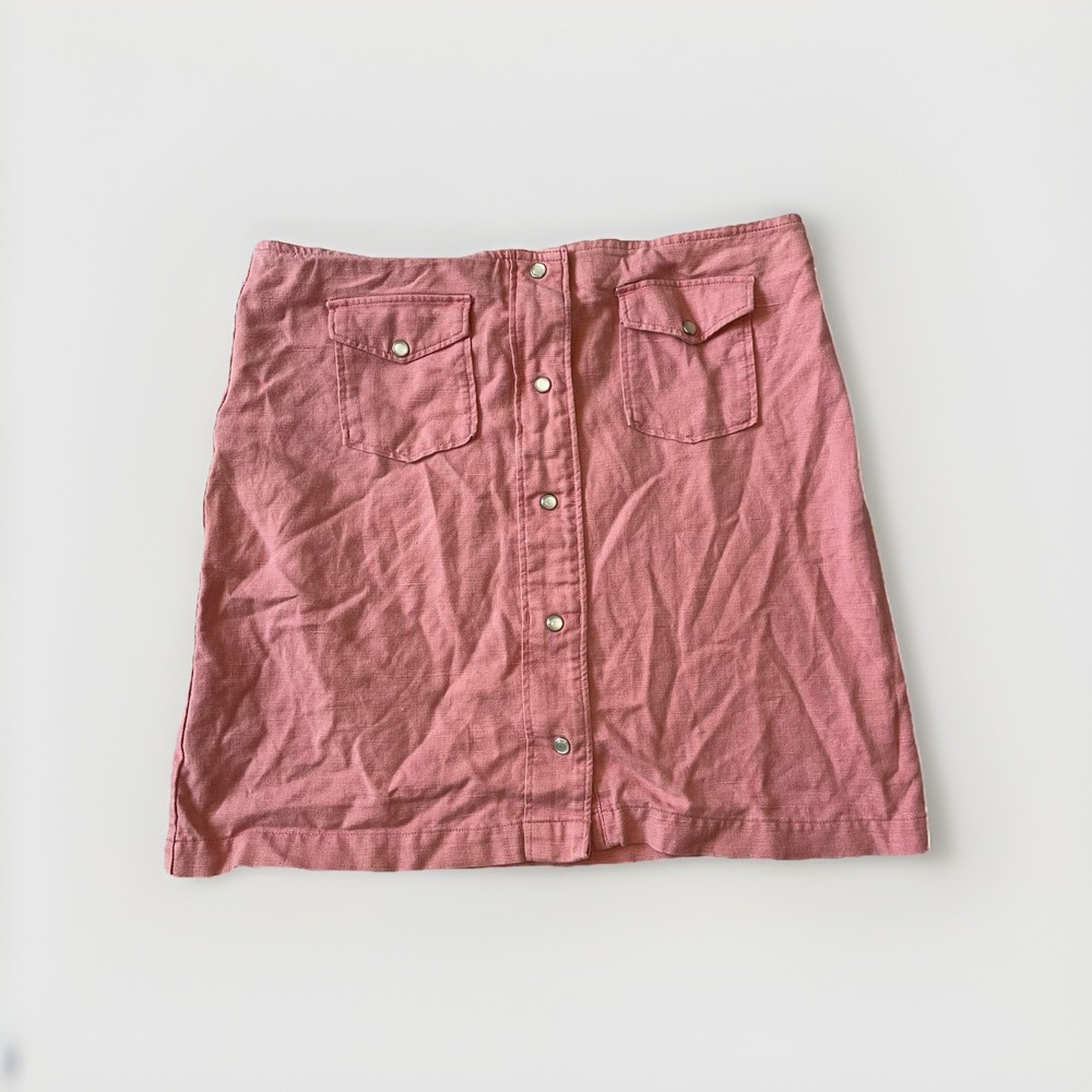 horny toad Skirt Linen Cotton 6 Pinkish E1