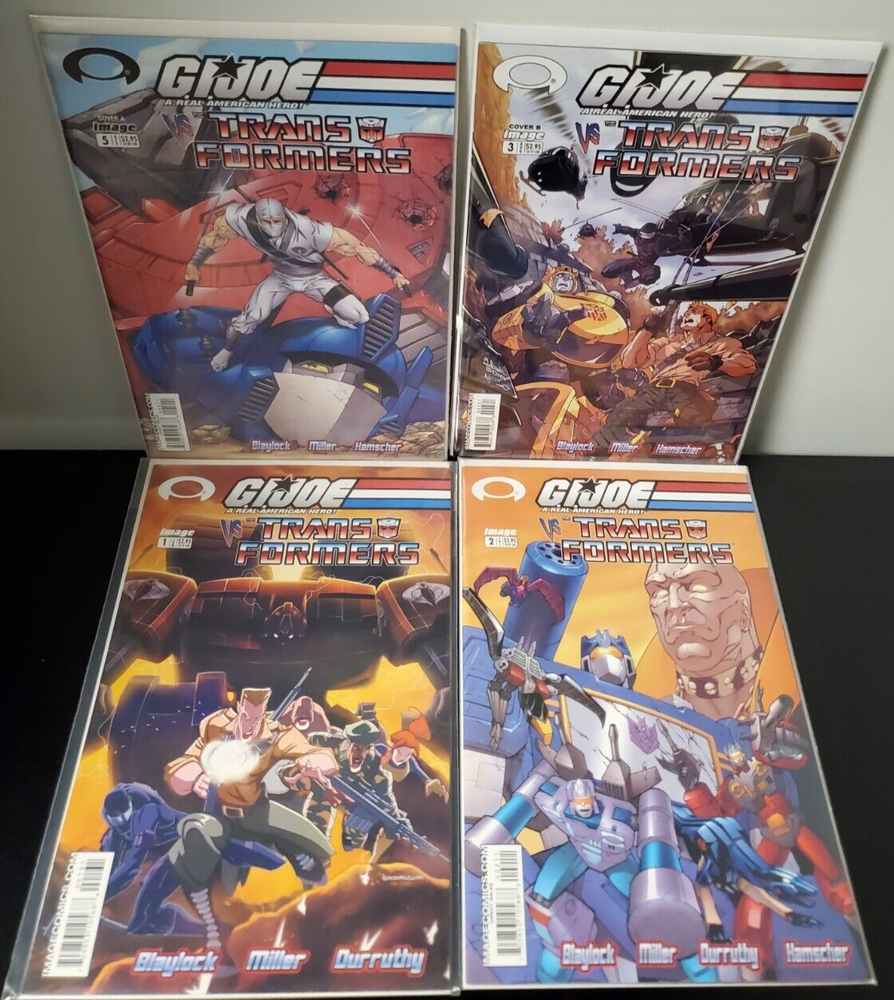 G.I. Joe vs The Transformers 1-3 & 5 Image Comics 2003 Series