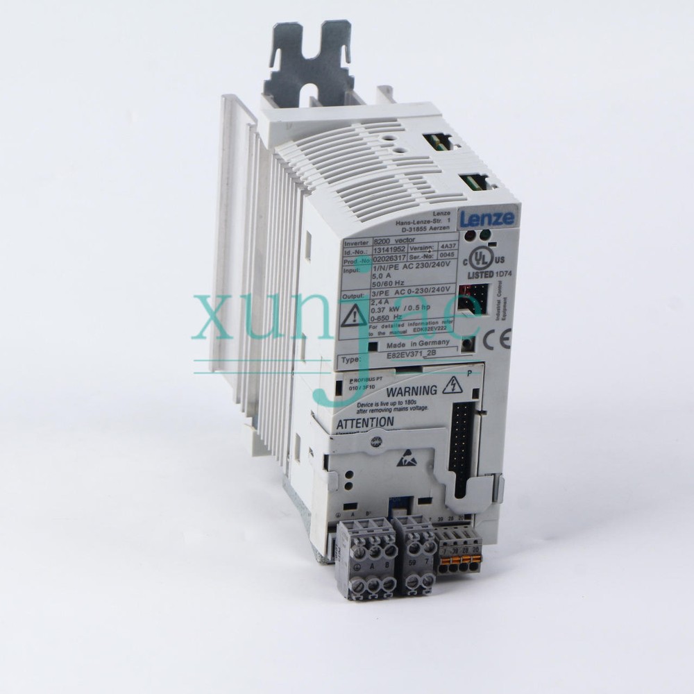 1piece Used Lenze Drive E82EV371-2B 0.37KW 220V