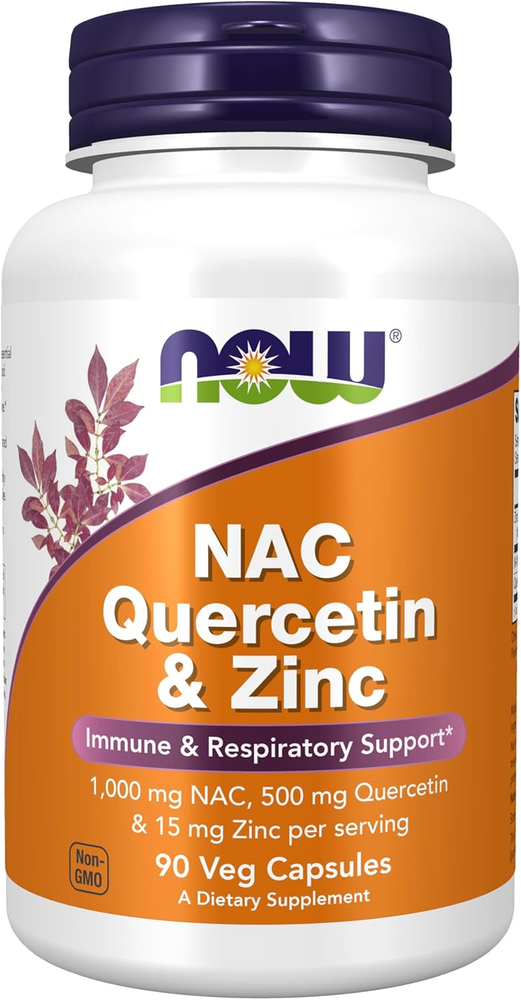 Supplements, NAC Quercetin and Zinc, Immune and Respiratory Support*, 1,000 Mg N