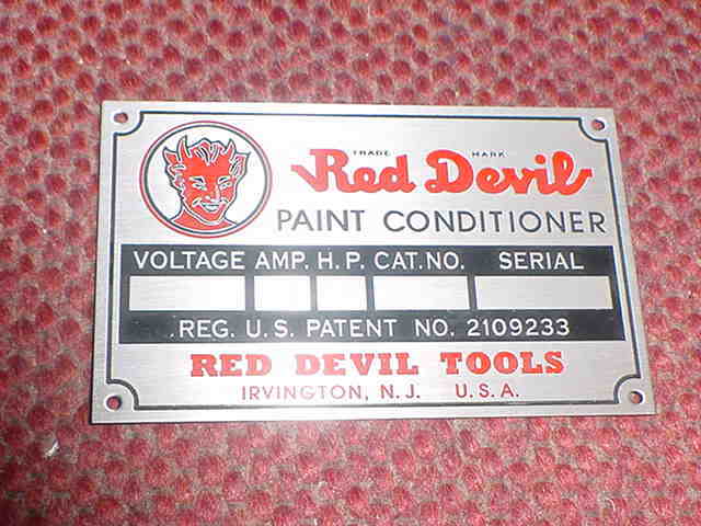 Red Devil Acid Etched Aluminum Paint Prep Conditioner Data Name Plate-image