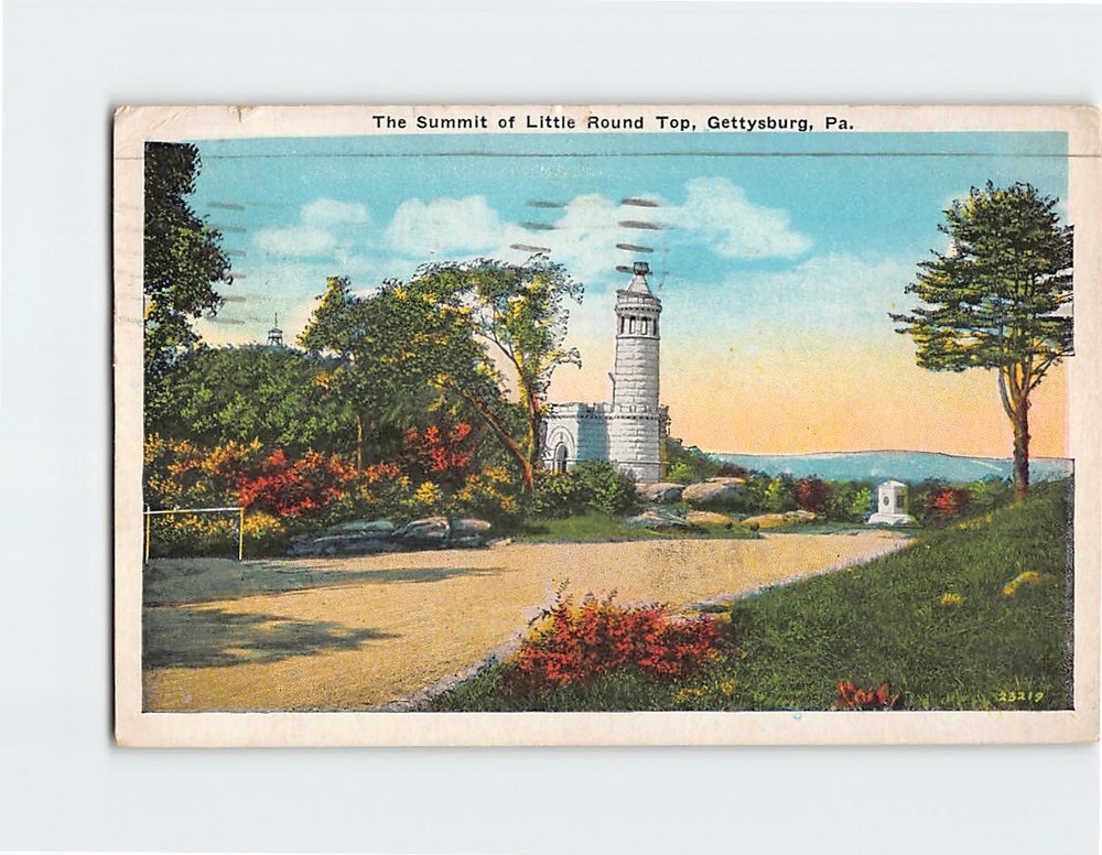 Postcard The Summit of Little Round Top Gettysburg Pennsylvania
