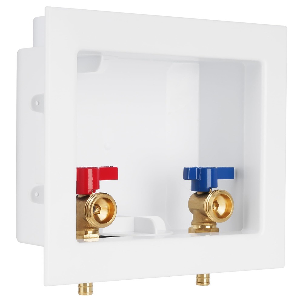 Universal Washing Machine Outlet Box, 1/2-Inch Pex Crimp x 3/4-Inch MHT Conne...