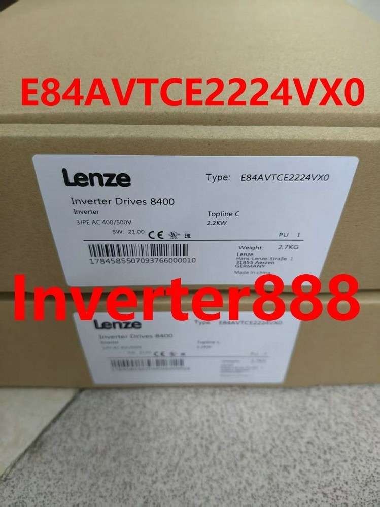LENZE E84AVTCE2224VX0 8400 Inverter Drive 2.2kW 3Phase 400-480V New