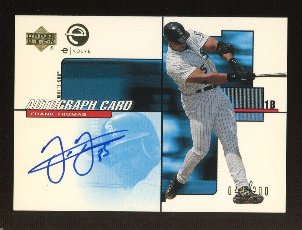 2000 Upper Deck E-Volve Frank Thomas White Sox HOF ON CARD AUTO /200PROBSTEIN is actively accepting consignments !!