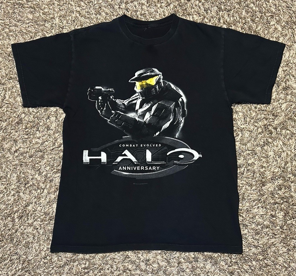 2011 Microsoft Halo Anniversary Video Game Promo Shirt Size Large