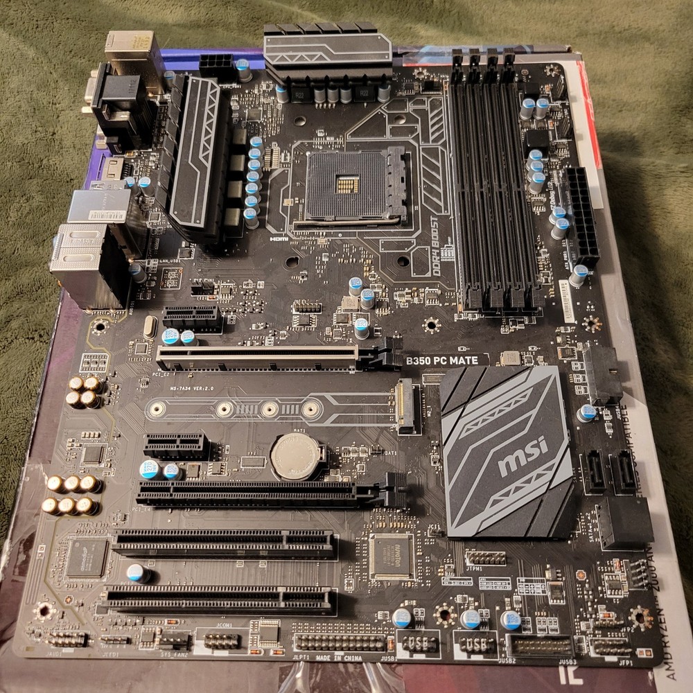 MSI B350 PC Mate AMD AM4 Motherboard (For Parts, Read desc.) *FREE SHIPPING*