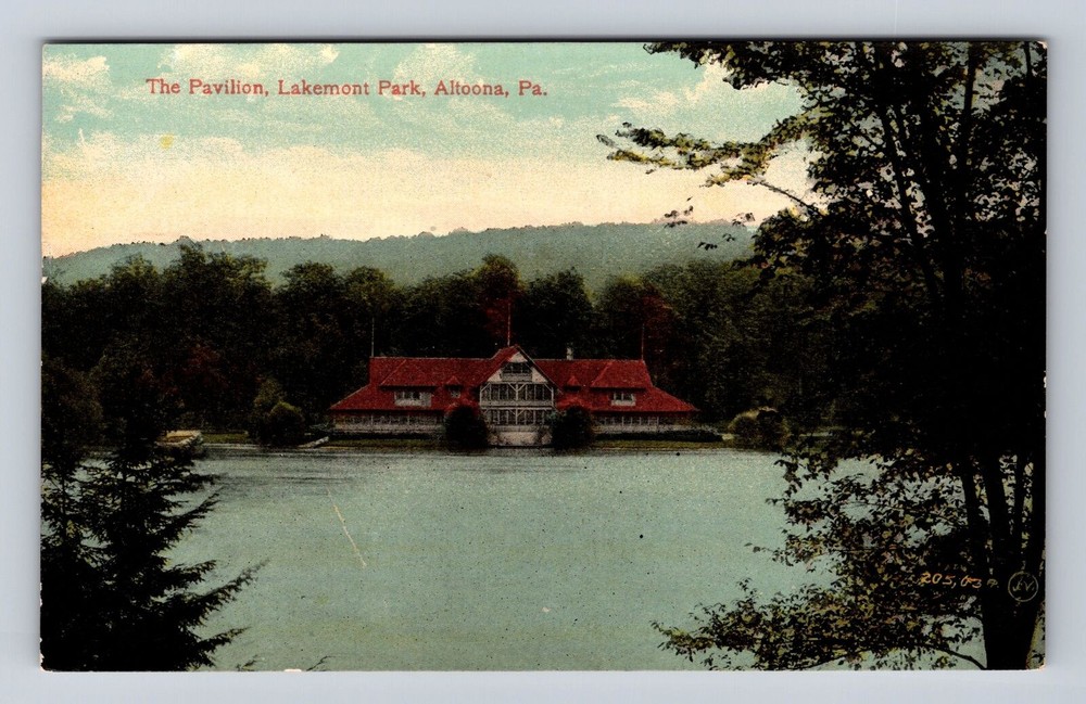 Altoona PA-Pennsylvania, The Pavilion At Lakemont Park Vintage Postcard