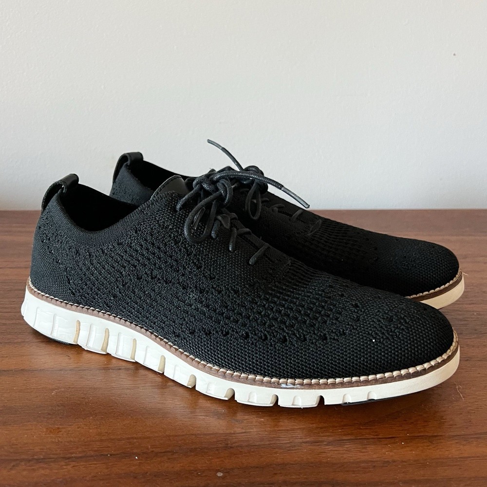 Cole Haan Zerogrand Casual Wingtip Oxford Shoes Men’s Size 8 M Black Knit