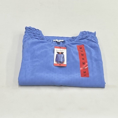 Jessica Simpson Women's Textured Blouse, Blue, Size M