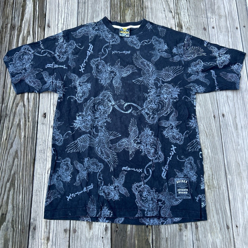 vintage y2k avirex animals all over print jesse pinkman men’s XL tee