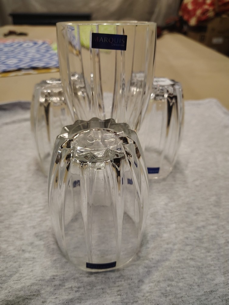 Mikasa Park Lane Crystal Double Old Fashioned Glasses: Set Of 4. New In Box