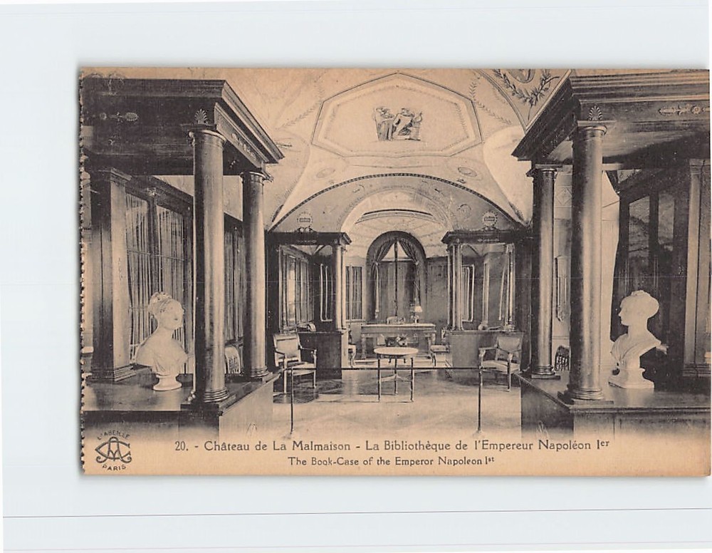 Postcard Book Case of the Emperor Napoleon 1st Chateau de La Malmaison France