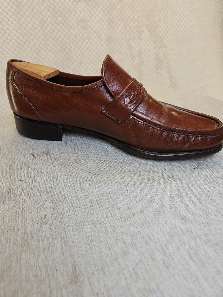 Sz 10 D FLORSHEIM IMPERIAL Men's Dress Shoes  Loafer Brown Leather Excellent