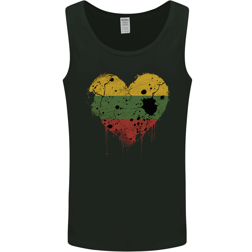 Love Lithuania Flag Lithuania Day Football Mens Vest Tank Top