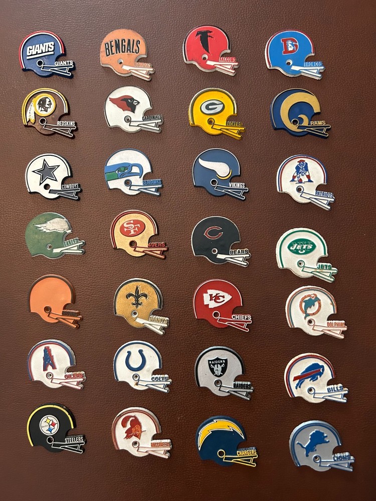 Vintage NFL Football Helmet Magnets