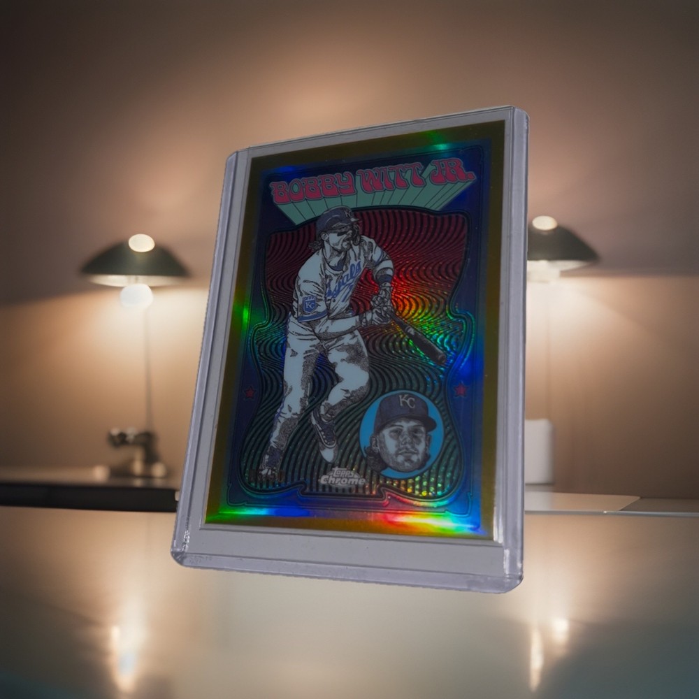 RARE SSP 2025 Topps Chrome BOBBY WITT JR ULTRAVIOLET ALL-STARS REFRACTOR GOLD/50