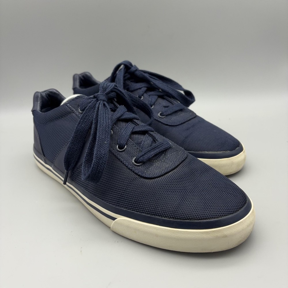 Polo Ralph Lauren Hanford Shoes Mens Size 9.5 Navy Blue Casual Sneakers Pony