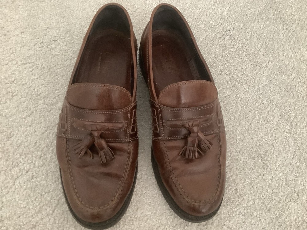 CLIF  ITALY Loafers with Tassels Brown, Men's, Leather, Size 9,5