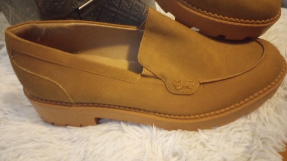 ZBY Women's Brown Comfort Loafer Shoes Slip-On Casual Size 10