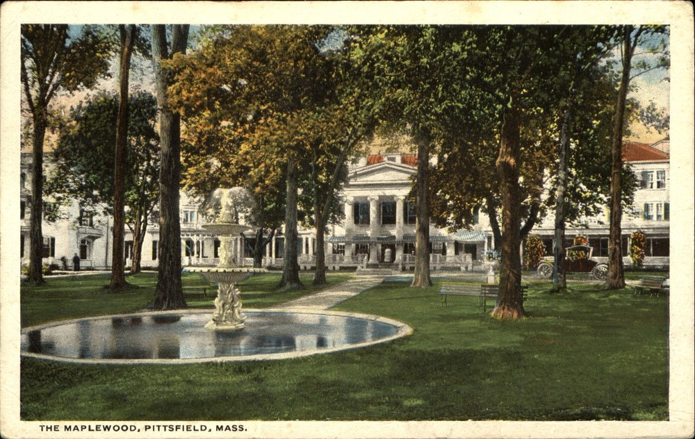 Maplewood Hotel ~ Pittsfield Massachusetts MA ~ mailed 1917 vintage postcard