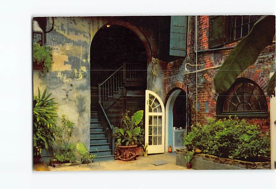 Postcard Brulatour Courtyard 520 Royal Street Vieux Carre New Orleans Louisiana