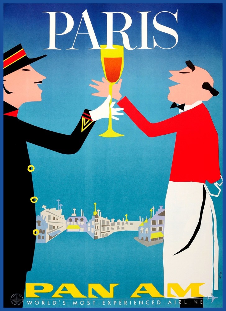 Decorative POSTER.Home room Interior art design.Paris France toast.Travel.7131