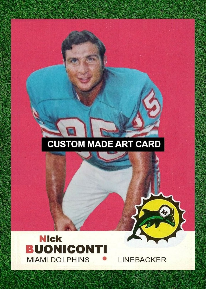 Nick Buoniconti Miami Dolphins  Football Art Card